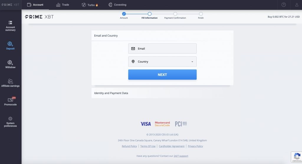 How To Fund Your Coin Market Pro Account By Credit or Debit Card - 2 step 1024x556