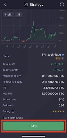 Following Now Implemented Into Coin Market Pro Mobile App Copy Trading Experience - 2